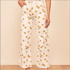 Reformation High Waisted Fawcett Jean - Dazed White